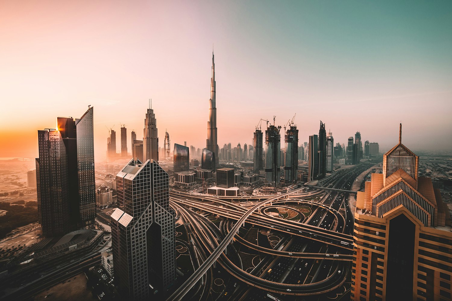 Business district skyline